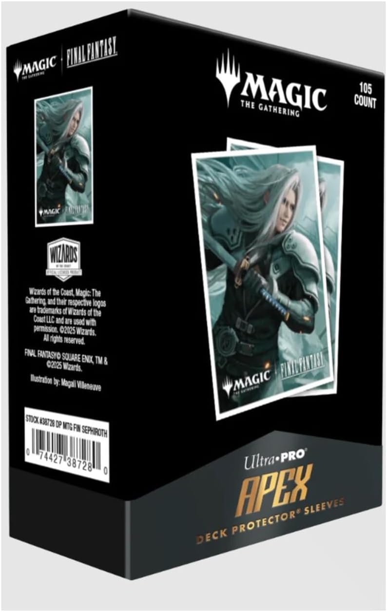 Magic The Gathering CCG: Final Fantasy - 105ct Apex Deck Protector Sleeves Sephiroth