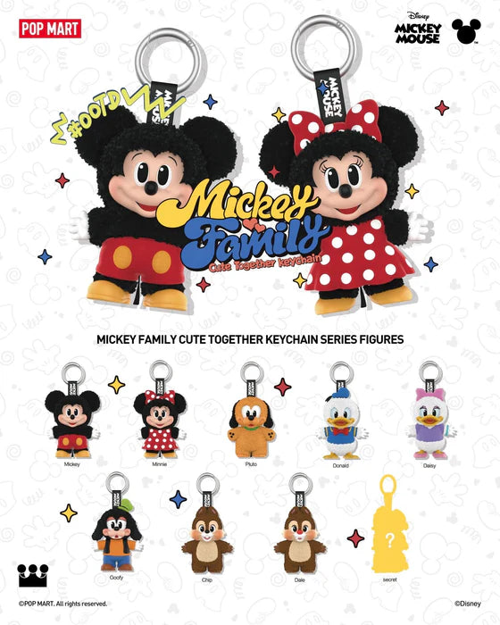 Popmart Mickey Family Cute Together Keychain