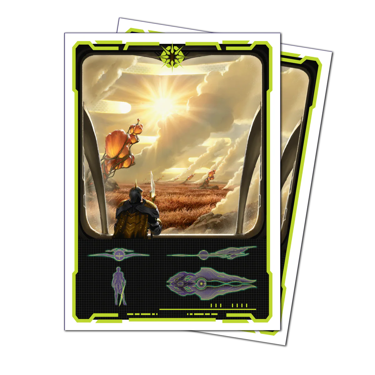 Magic The Gathering CCG: Edge Of Eternities 105ct Apex Deck Protector Sleeves White Mythic