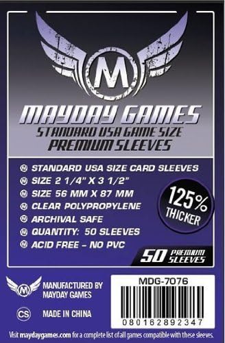 Mayday Games 56mm X 87mm Sleeves