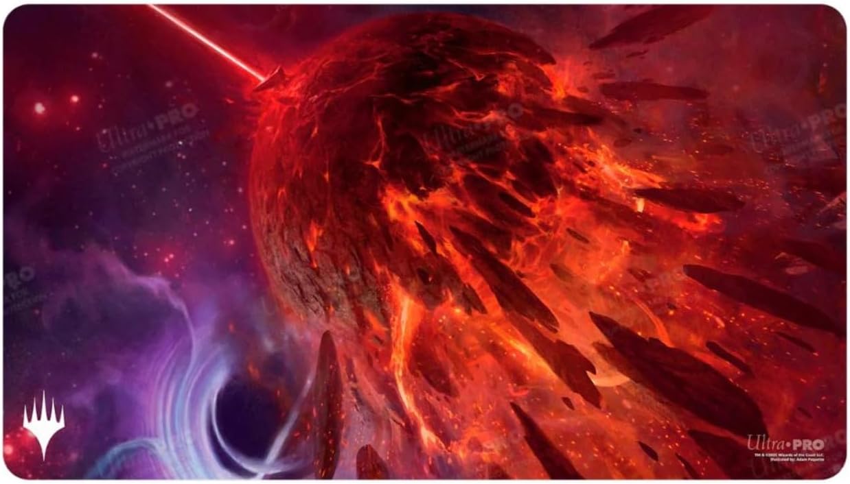 Magic The Gathering CCG: Edge Of Eternities Playmat Mythic Land Red