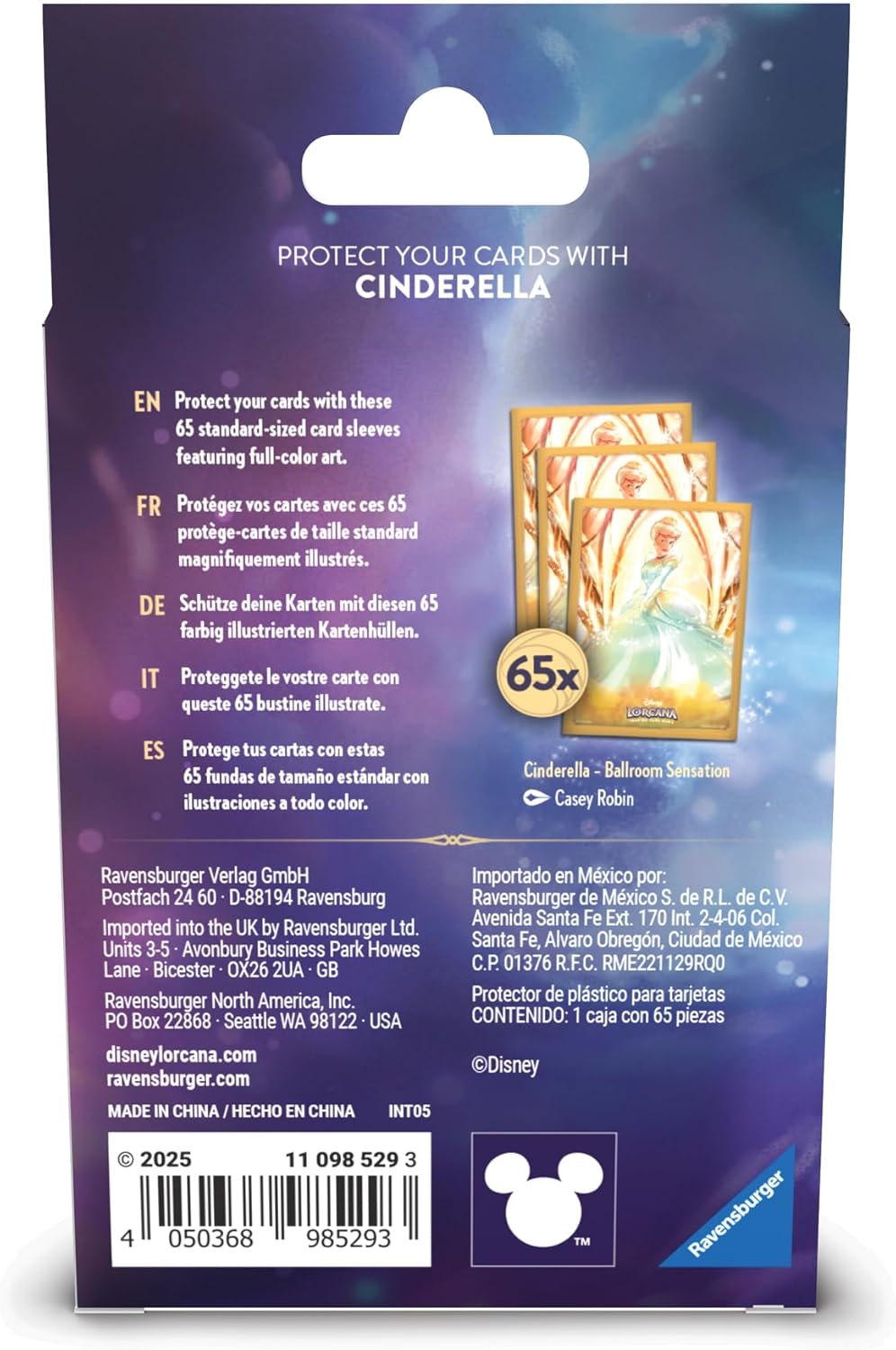Disney Lorcana TCG: Archazia's Island Card Sleeves- Cinderella