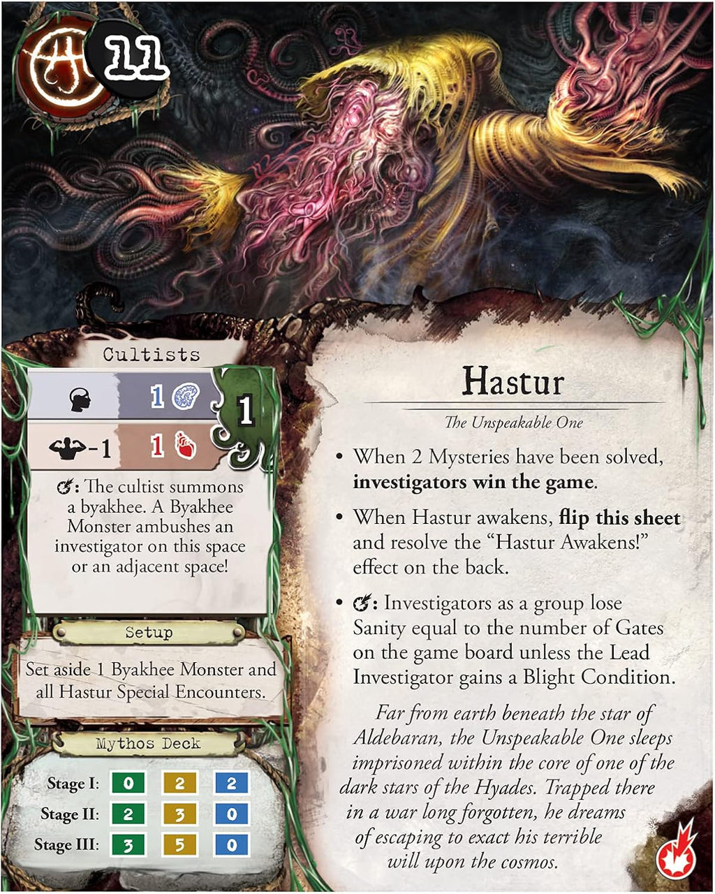Eldritch Horror Signs of Carcosa Board Game EXPANSION