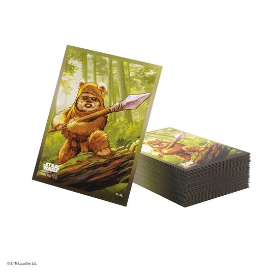 PRE-ORDER: Star Wars Unlimited: Homeworlds - Wicket Premium Art Sleeves (Expected Release on  October 9, 2026)