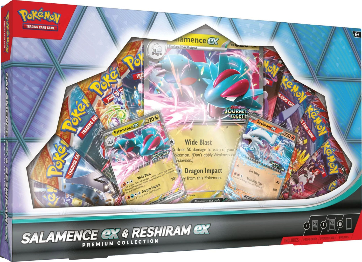 Pokemon TCG Salamence Ex & Reshiram Ex Premium Collection