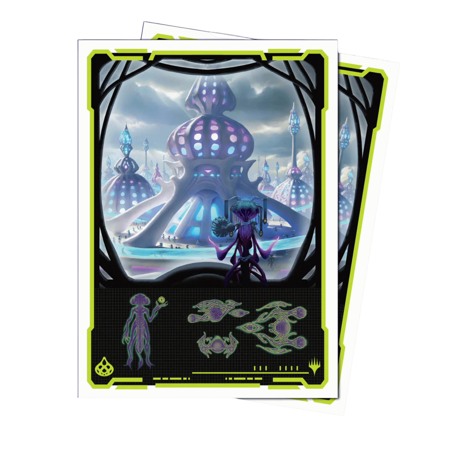 Magic The Gathering CCG: Edge Of Eternities 105ct Apex Deck Protector Sleeves Blue Mythic