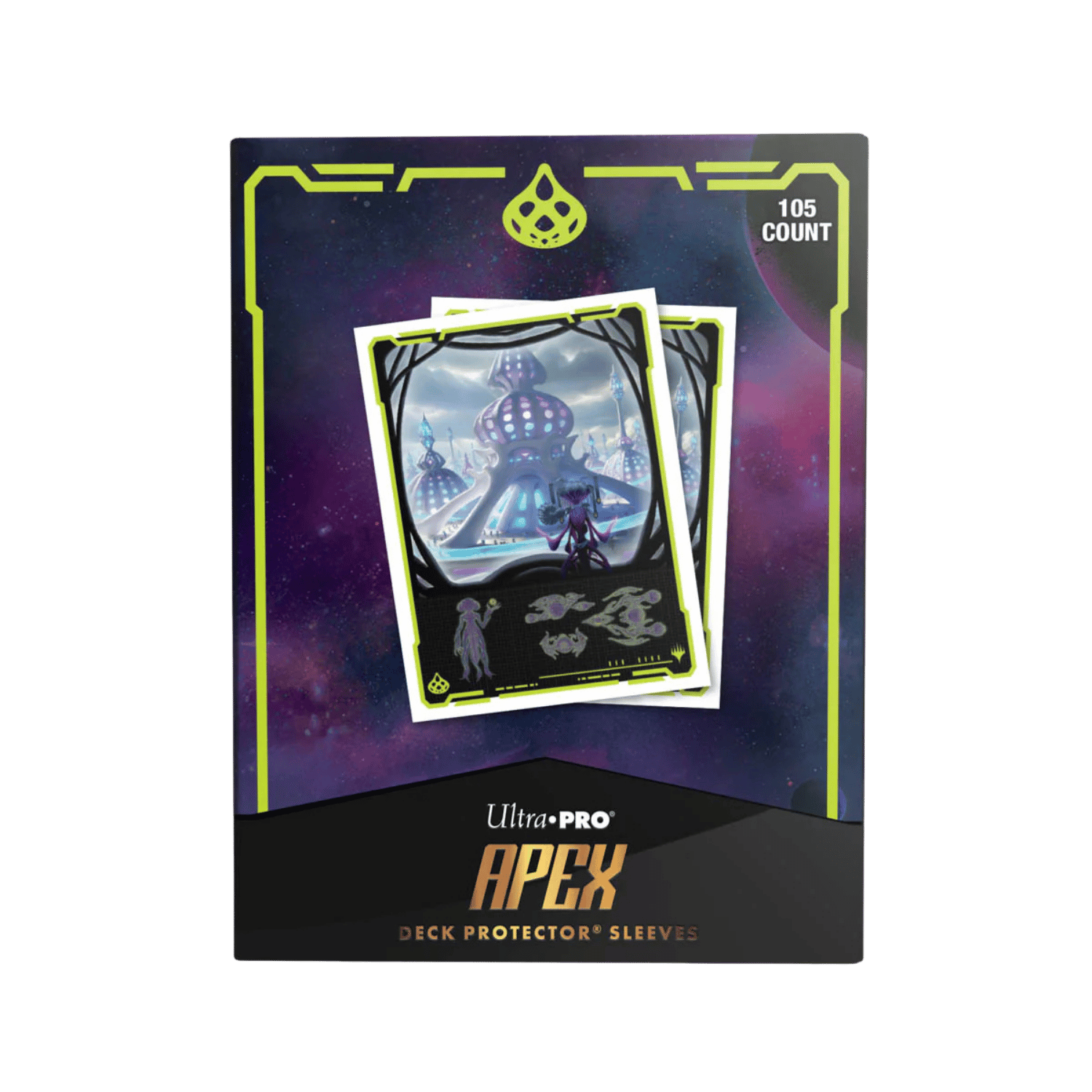 Magic The Gathering CCG: Edge Of Eternities 105ct Apex Deck Protector Sleeves Blue Mythic