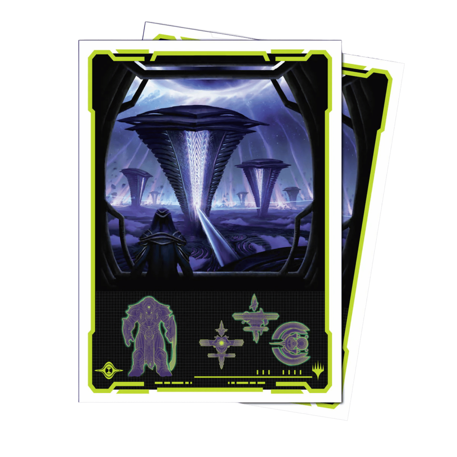 Magic The Gathering CCG: Edge Of Eternities 105ct Apex Deck Protector Sleeves Black Mythic