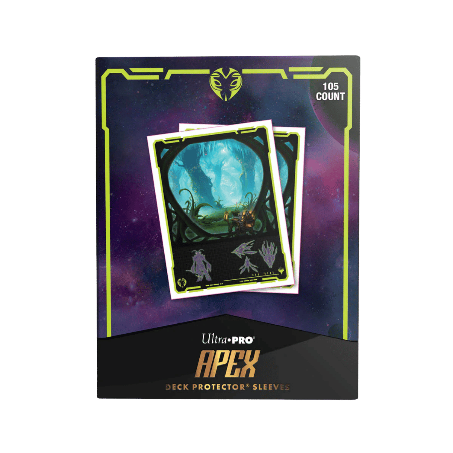 Magic The Gathering CCG: Edge Of Eternities 105ct Apex Deck Protector Sleeves Green Myth